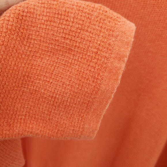 Eileen Fisher Cotton Cashmere Waffle Knit Top XL Orange - Picture 13 of 14